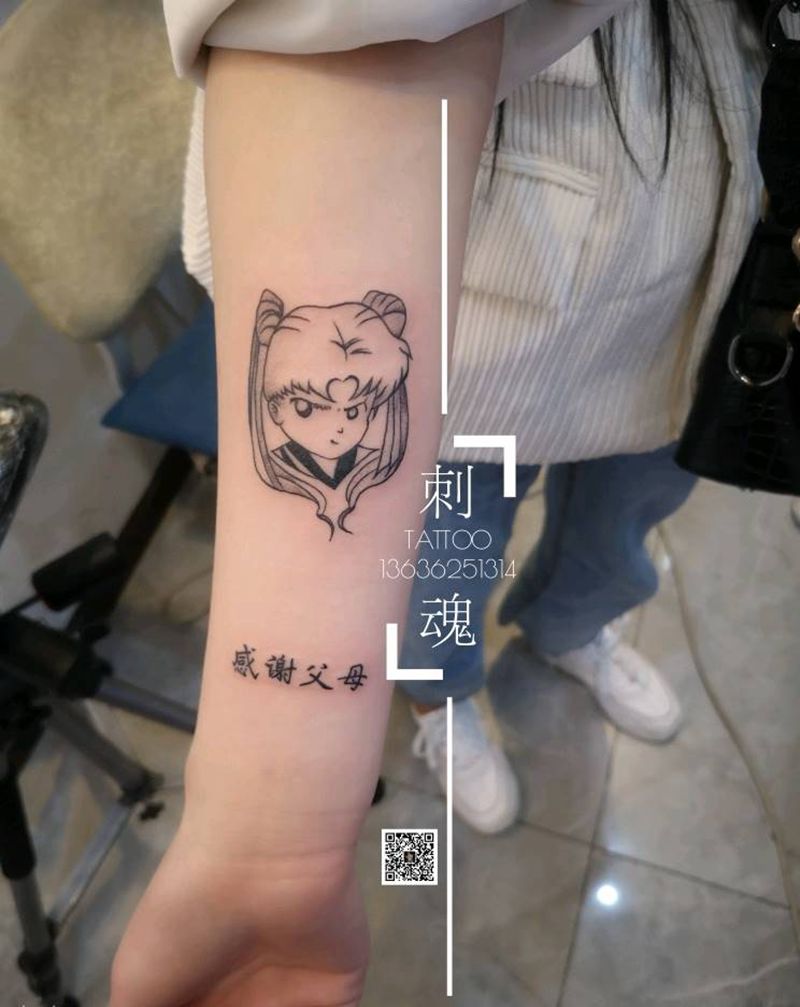 刺魂纹身作品集纹身图片_背部新传统纹身图案