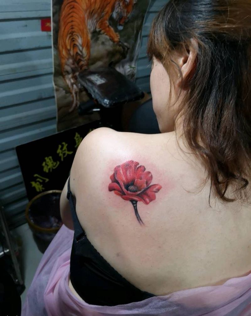 罂粟花纹身图片