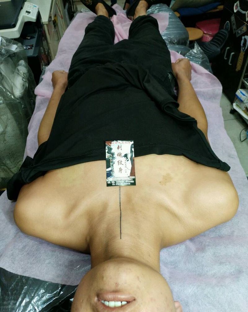 死亡线纹身图片_传统清新几何原创花絮生活成品手稿纹身图案