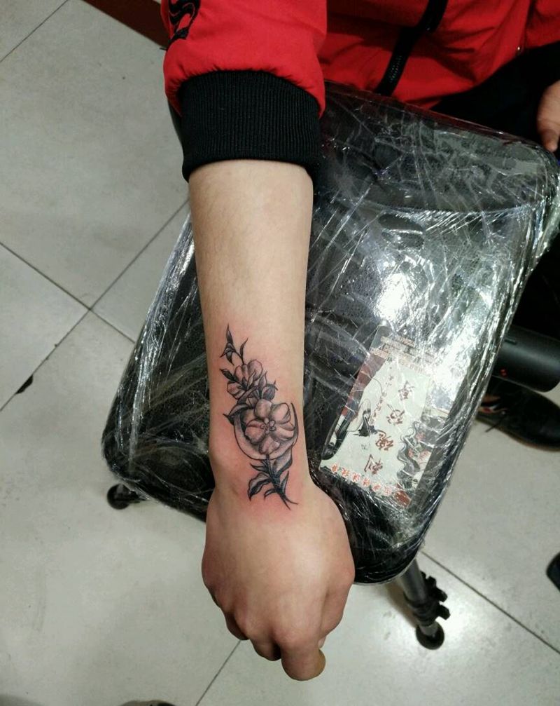 小碎花，遮盖疤痕纹身图片_手臂传统清新植物原创花絮生活成品纹身图案