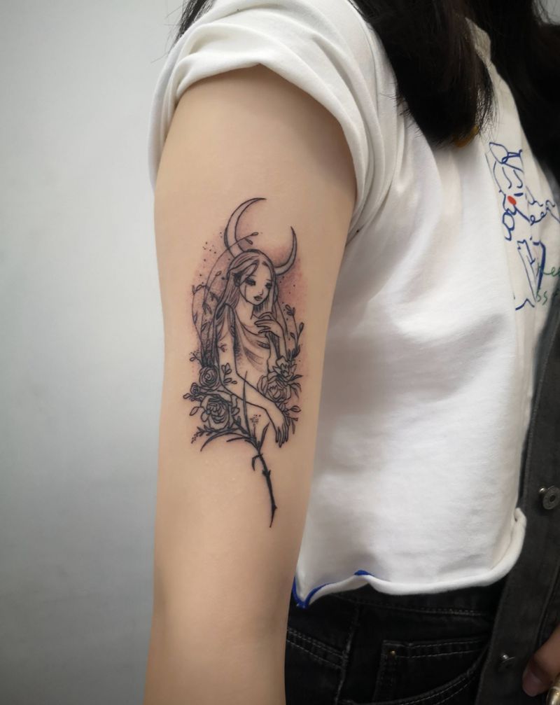 近期店内作品纹身图片_手臂几何纹身图案