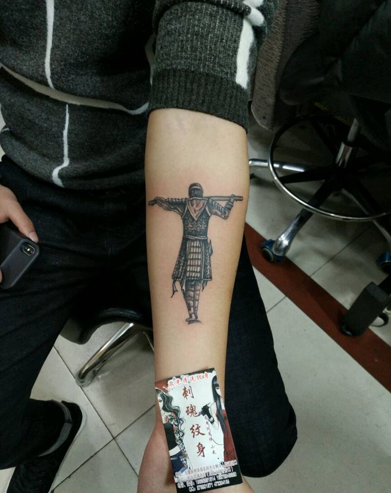 至尊宝纹身图片_手臂传统人物宗教原创花絮生活成品插画纹身图案