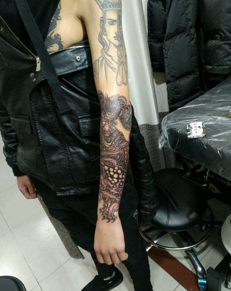 猴子纹身图片_手臂传统鬼神宗教原创花絮生活成品插画纹身图案