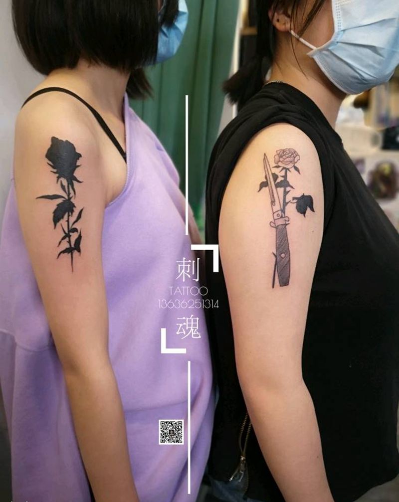 刺魂纹身作品集纹身图片_肩部几何纹身图案