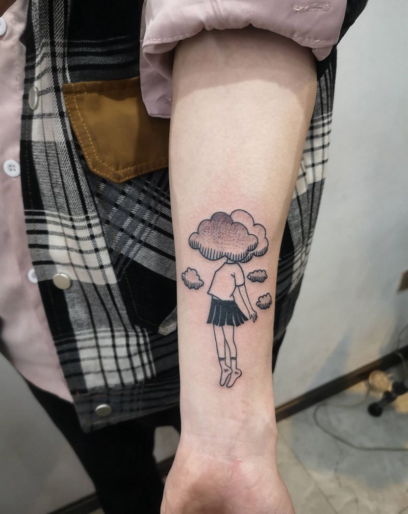 一波小清新纹身图片_手臂几何纹身图案