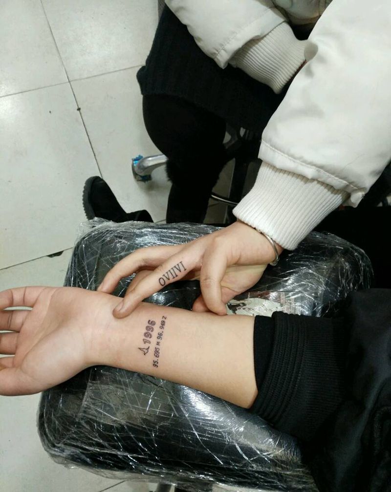 字母一组纹身图片_手臂手部清新字符图腾原创花絮生活成品纹身图案