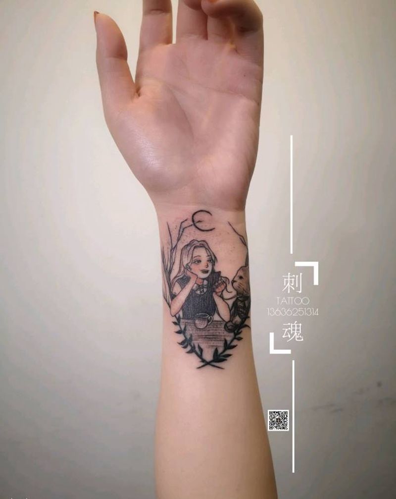 小清新人物纹身图片_手臂纹身图案