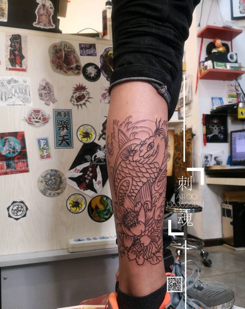 刺魂纹身作品集纹身图片_手臂新传统纹身图案