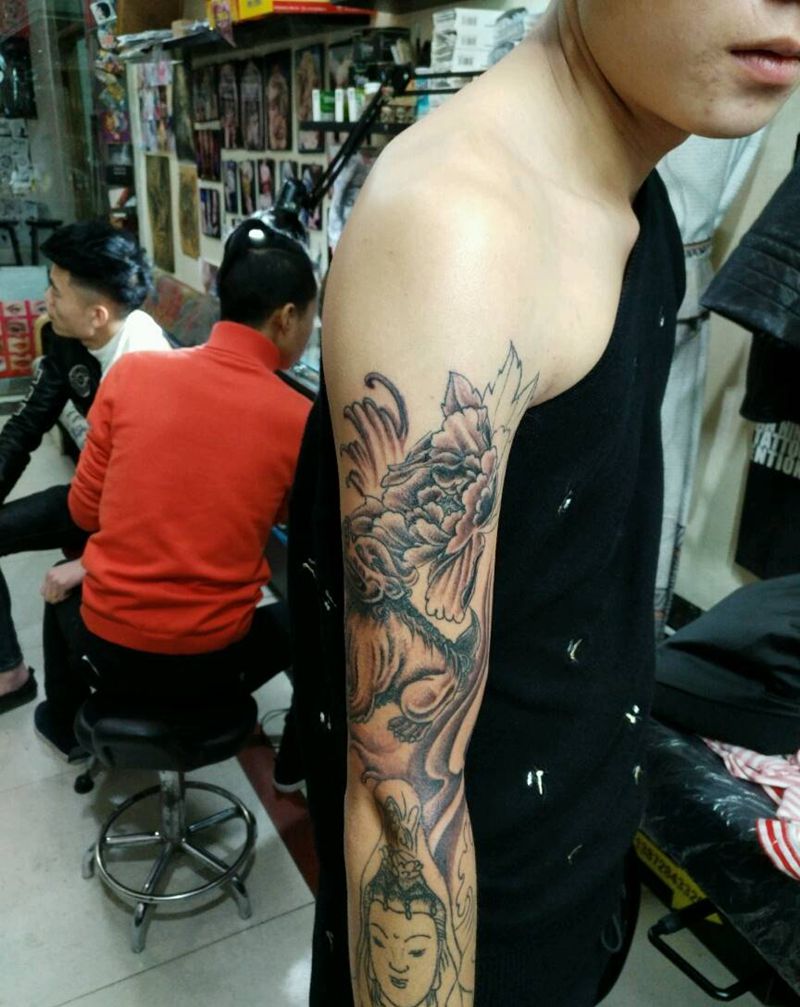 半成品纹身图片_手臂传统宗教原创花絮生活成品纹身图案