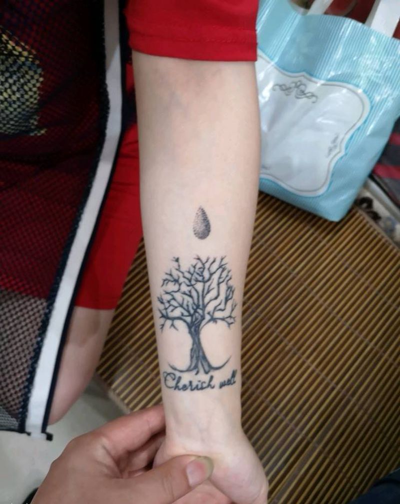 小清新纹身图片_腿部几何新传统纹身图案