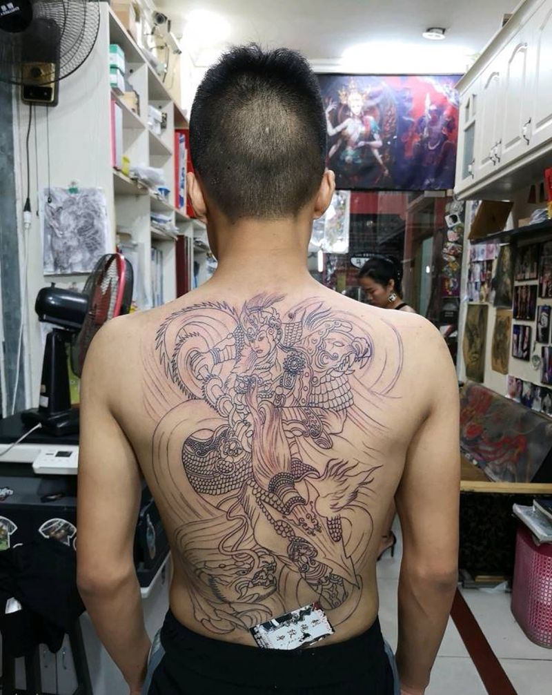 赵子龙纹身图片