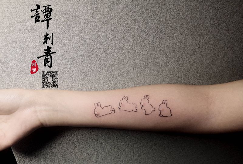 小清新纹身图片_手臂几何纹身图案