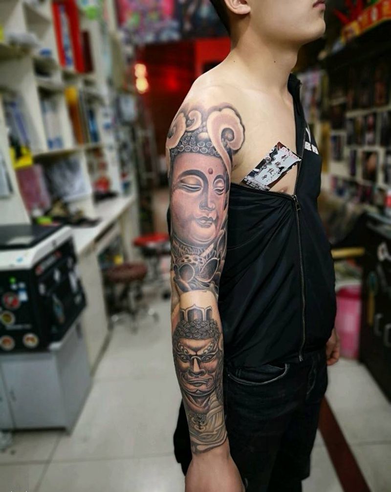 大花臂纹身图片