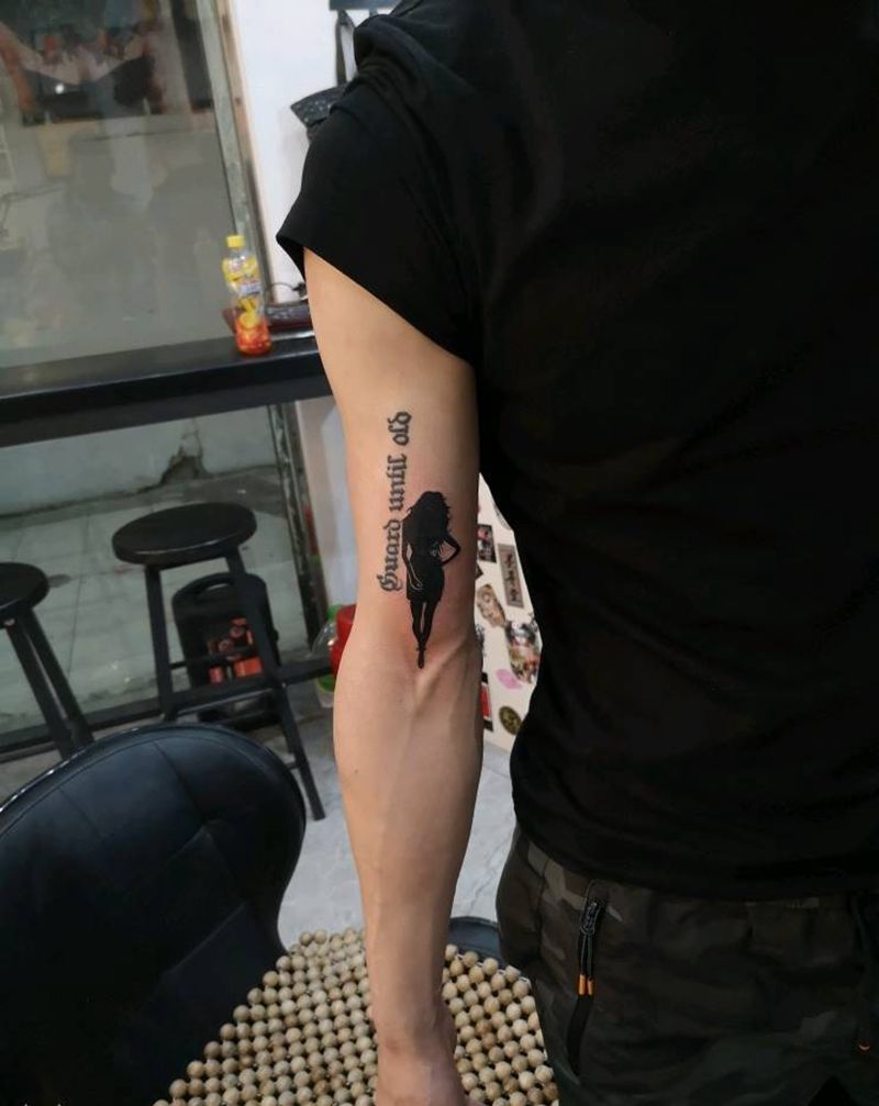 遮盖，女郎纹身图片_手臂图腾纹身图案