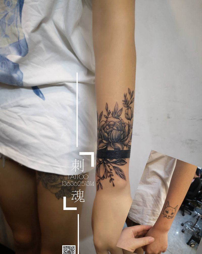 遮盖旧纹身纹身图片_手臂新传统几何纹身图案