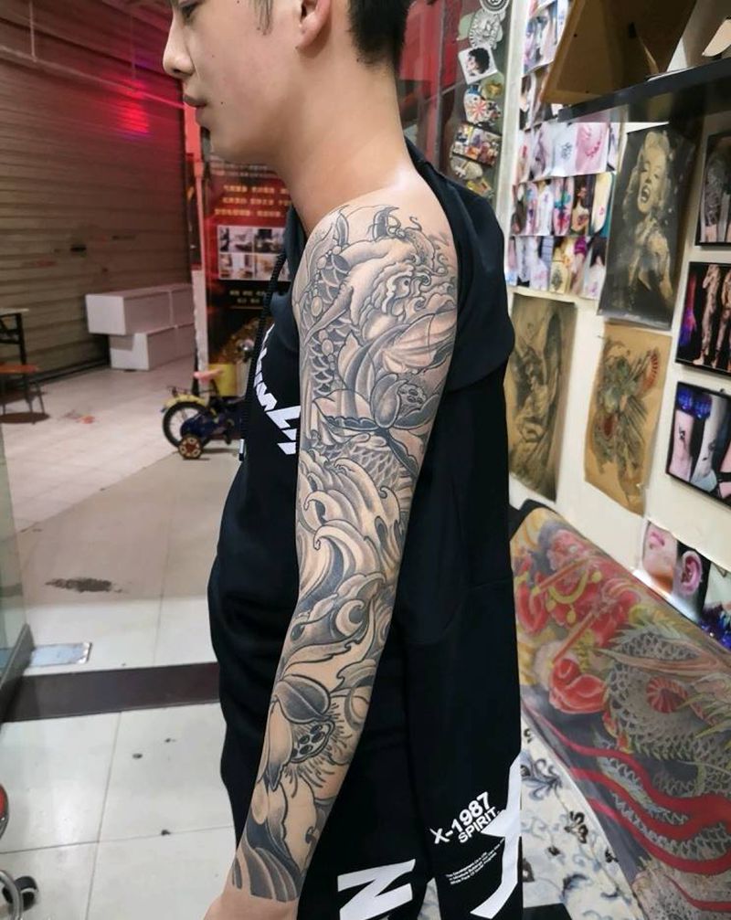 大花臂纹身图片