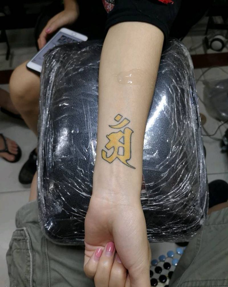梵文纹身图片_手臂图腾纹身图案