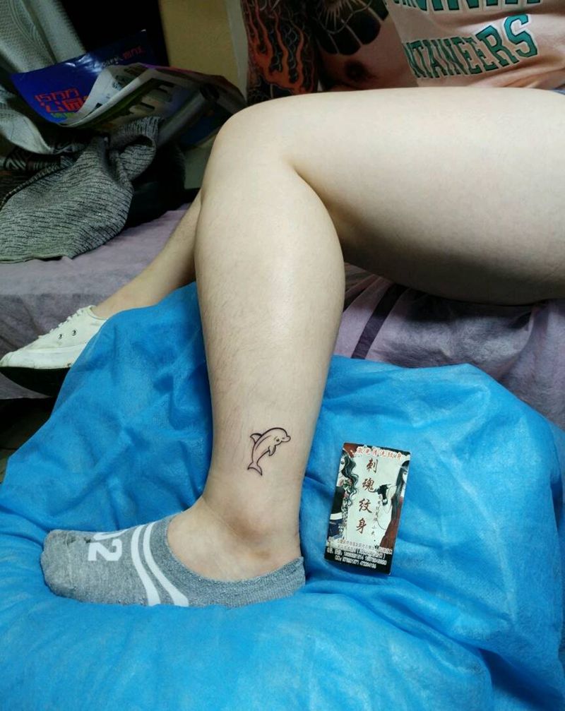 小清新纹身图片_胸部手臂清新几何原创花絮生活成品手稿纹身图案