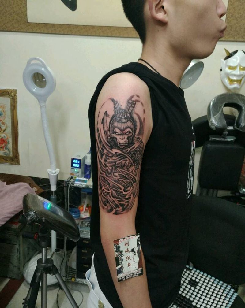 猴子纹身图片_手臂传统习俗鬼神宗教原创花絮生活成品手稿纹身图案
