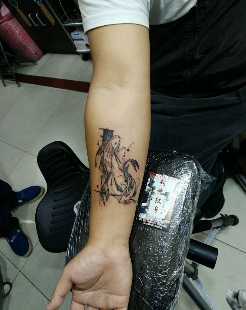 点 线 面纹身图片_传统清新几何字符原创花絮生活成品手稿纹身图案