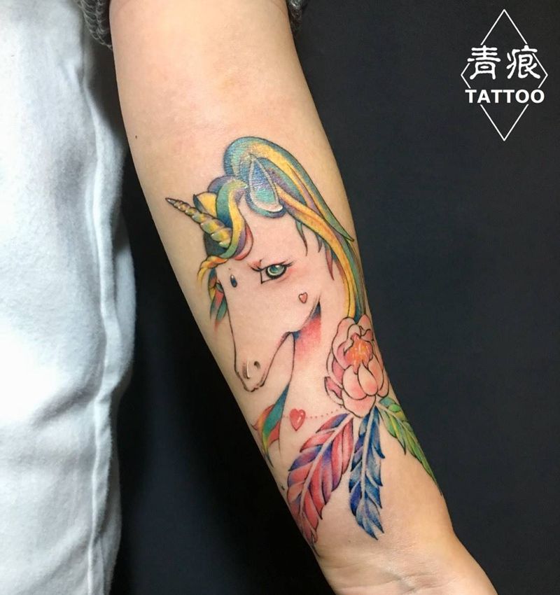 独角兽纹身图片