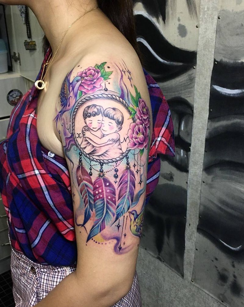 家有俩宝纹身图片