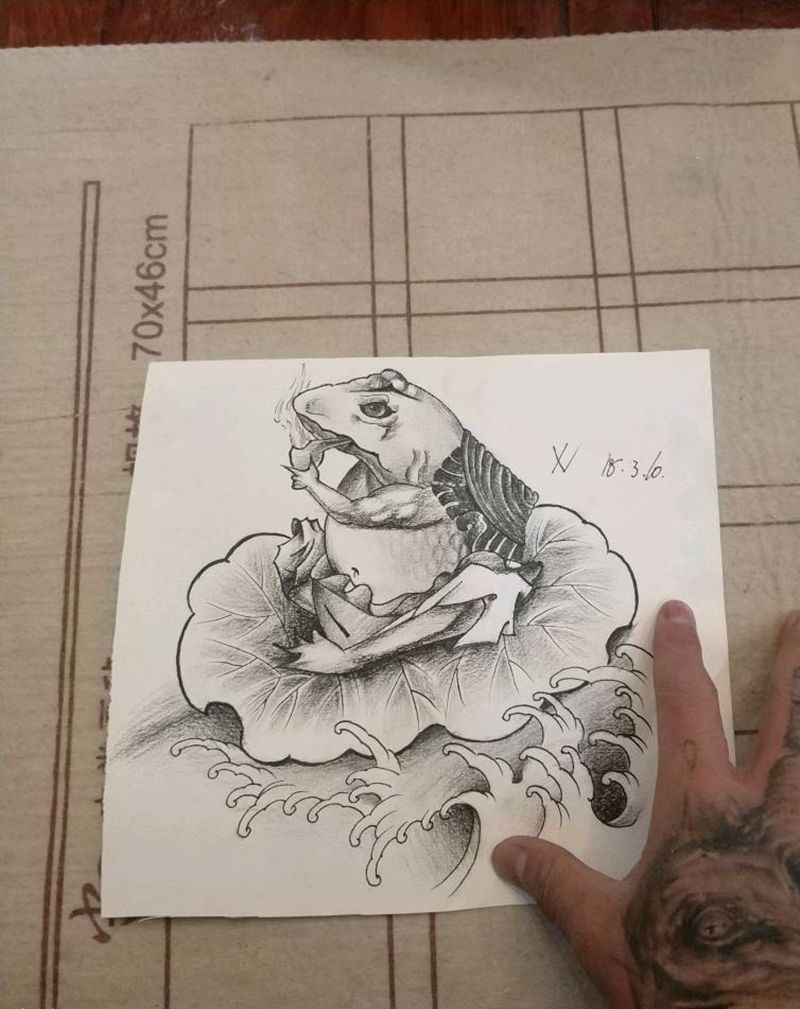 功夫青蛙纹身图片