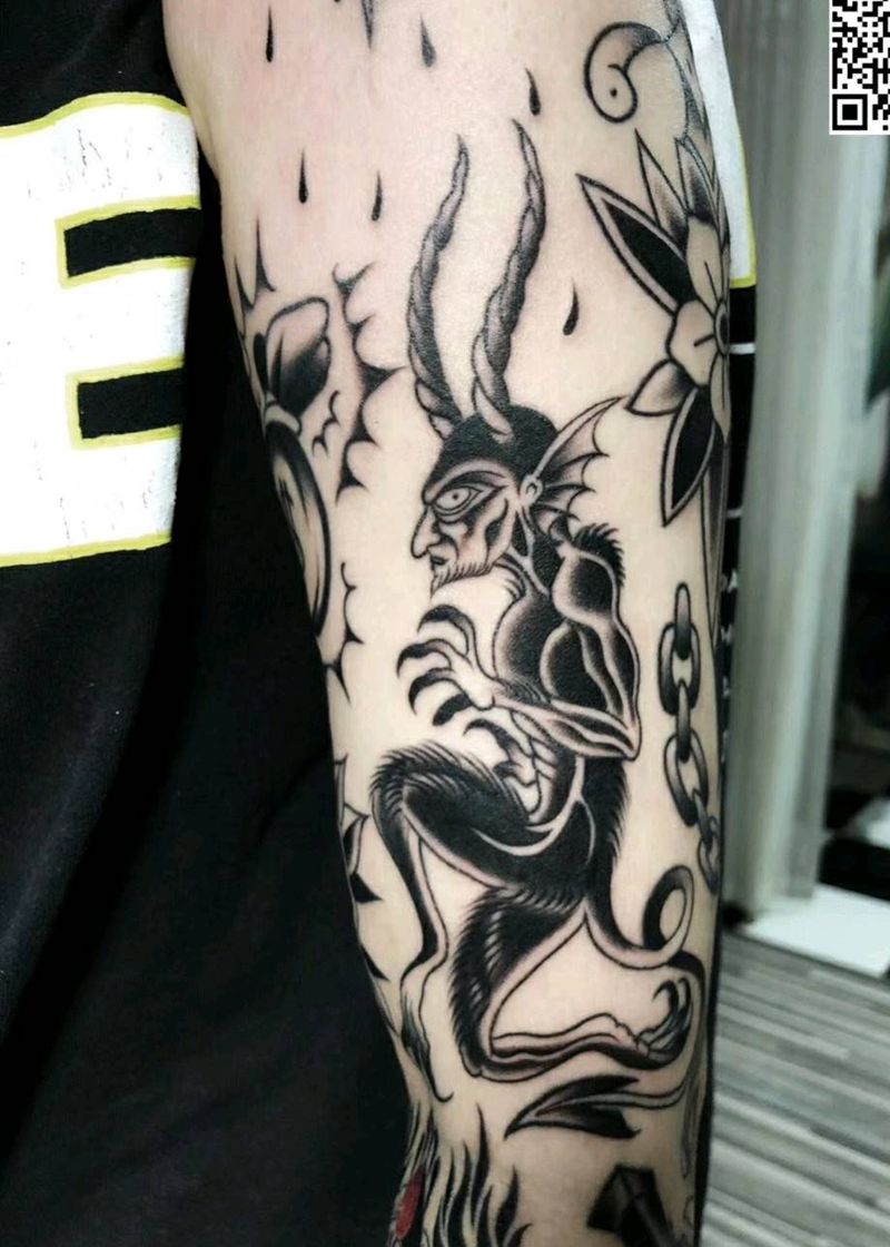 恶魔纹身图片_手臂纹身图案