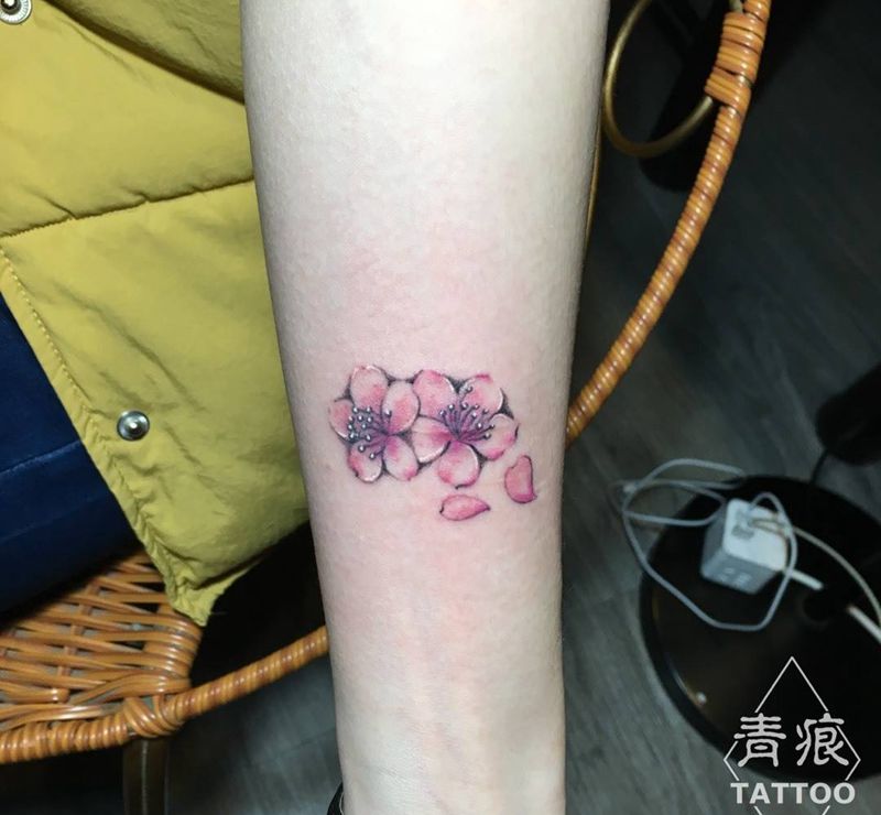 樱花纹身图片