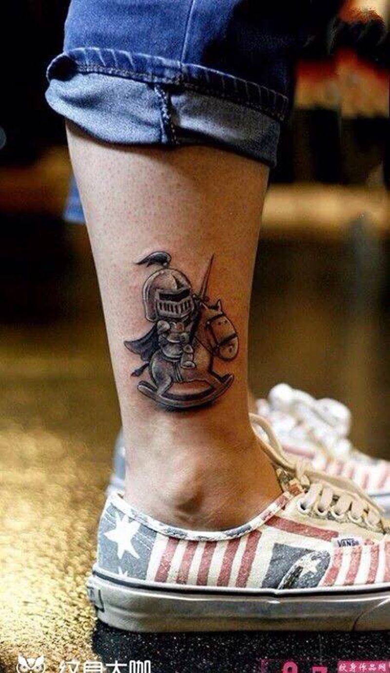 卡通小骑士纹身图片