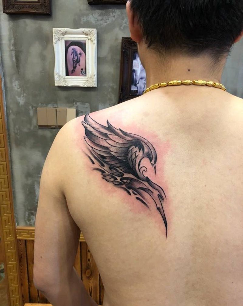 翅膀纹身图片