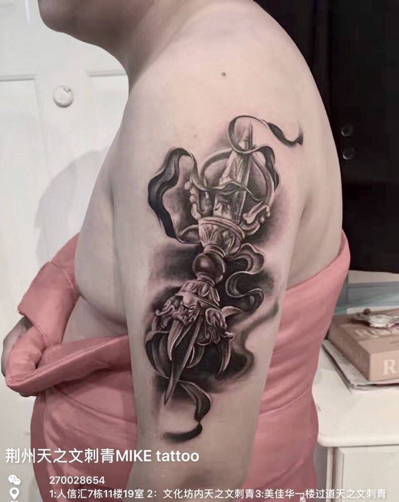 降魔杵纹身图片