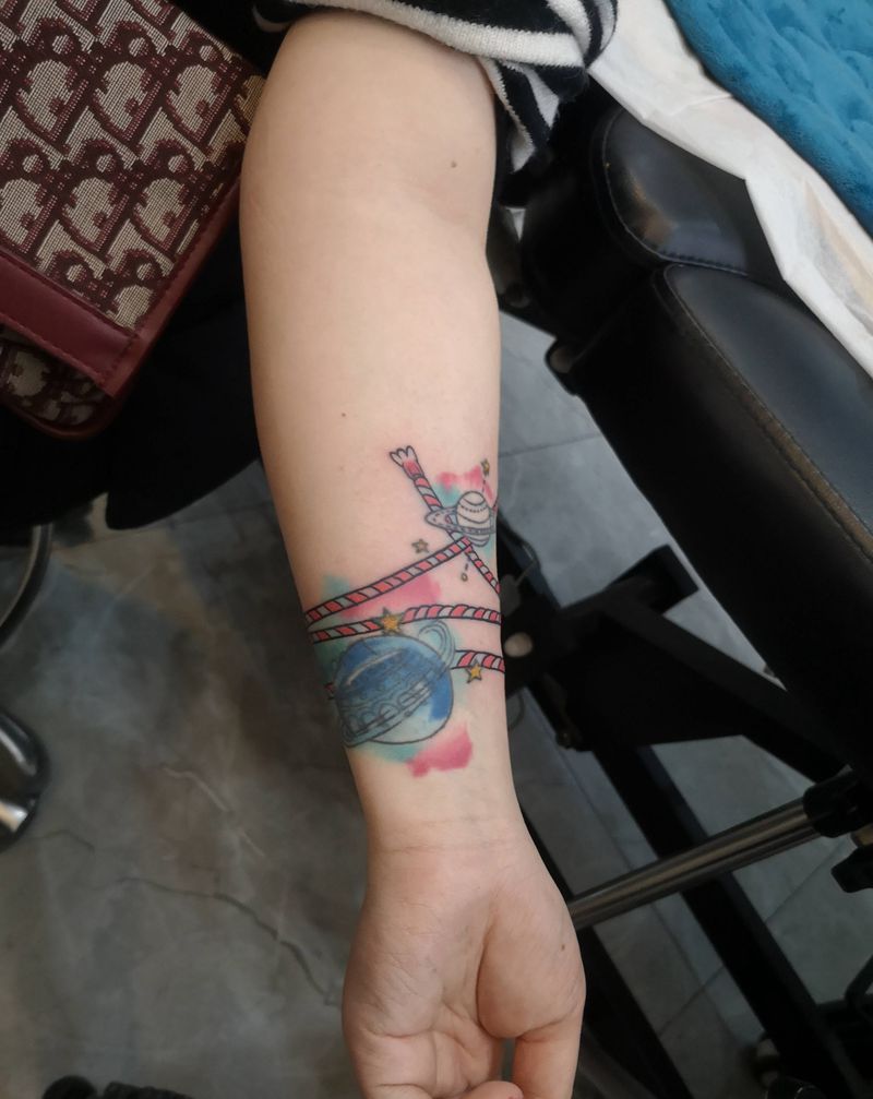 刺魂纹身作品更新系列纹身图片_手臂水彩纹身图案