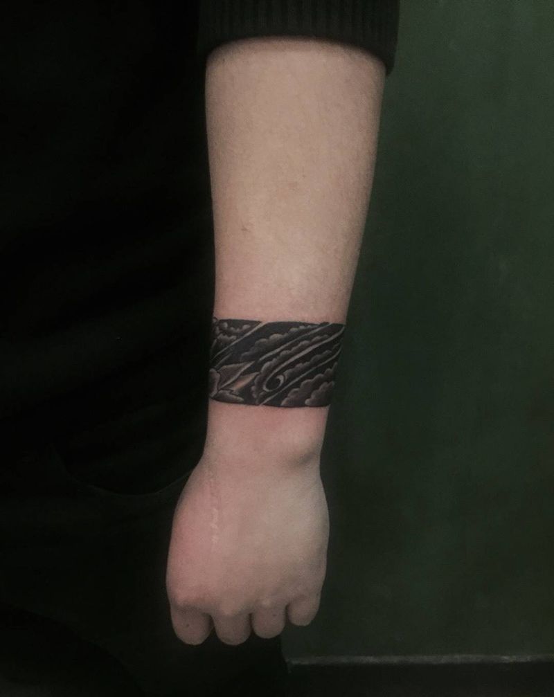 传统手环纹身图片
