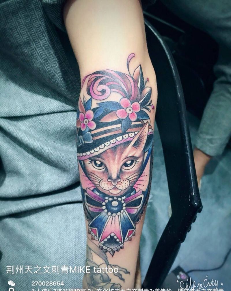 喵小姐纹身图片