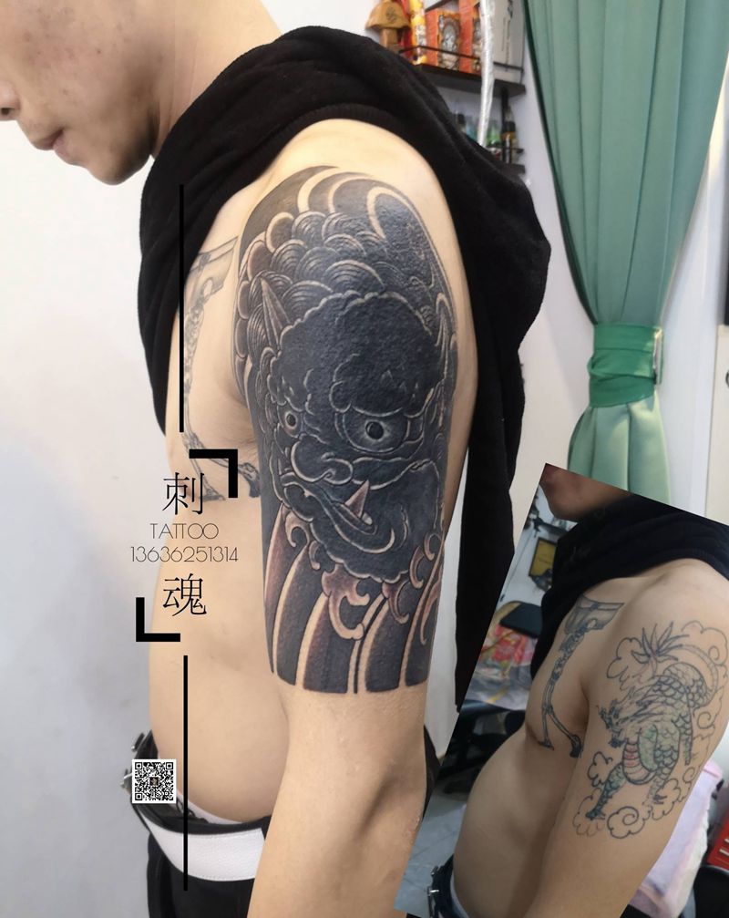 遮盖旧纹身纹身图片_手臂老传统纹身图案