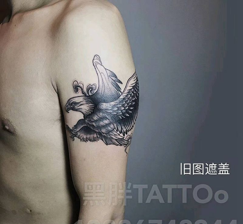 遮盖老鹰纹身图片