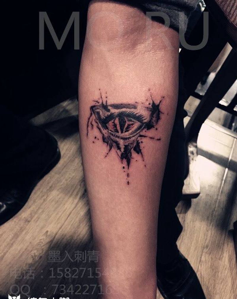 泼墨小作品纹身图片