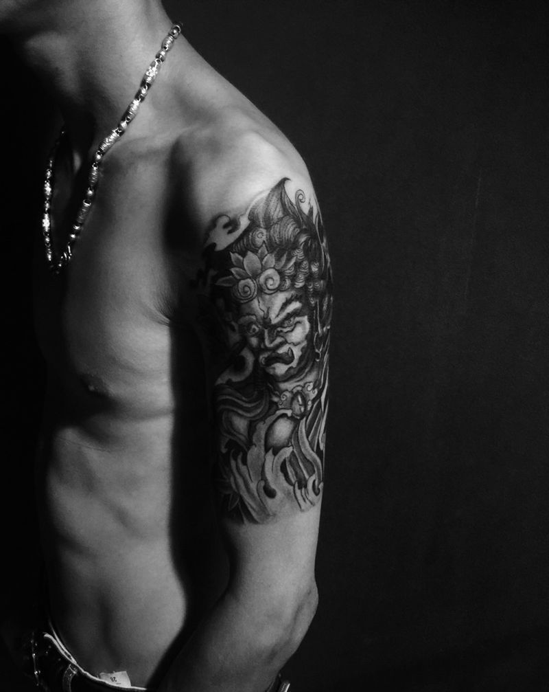 不动明王纹身图片