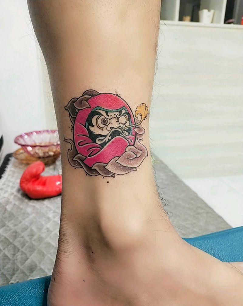 达摩蛋纹身图片_手臂腿部纹身图案