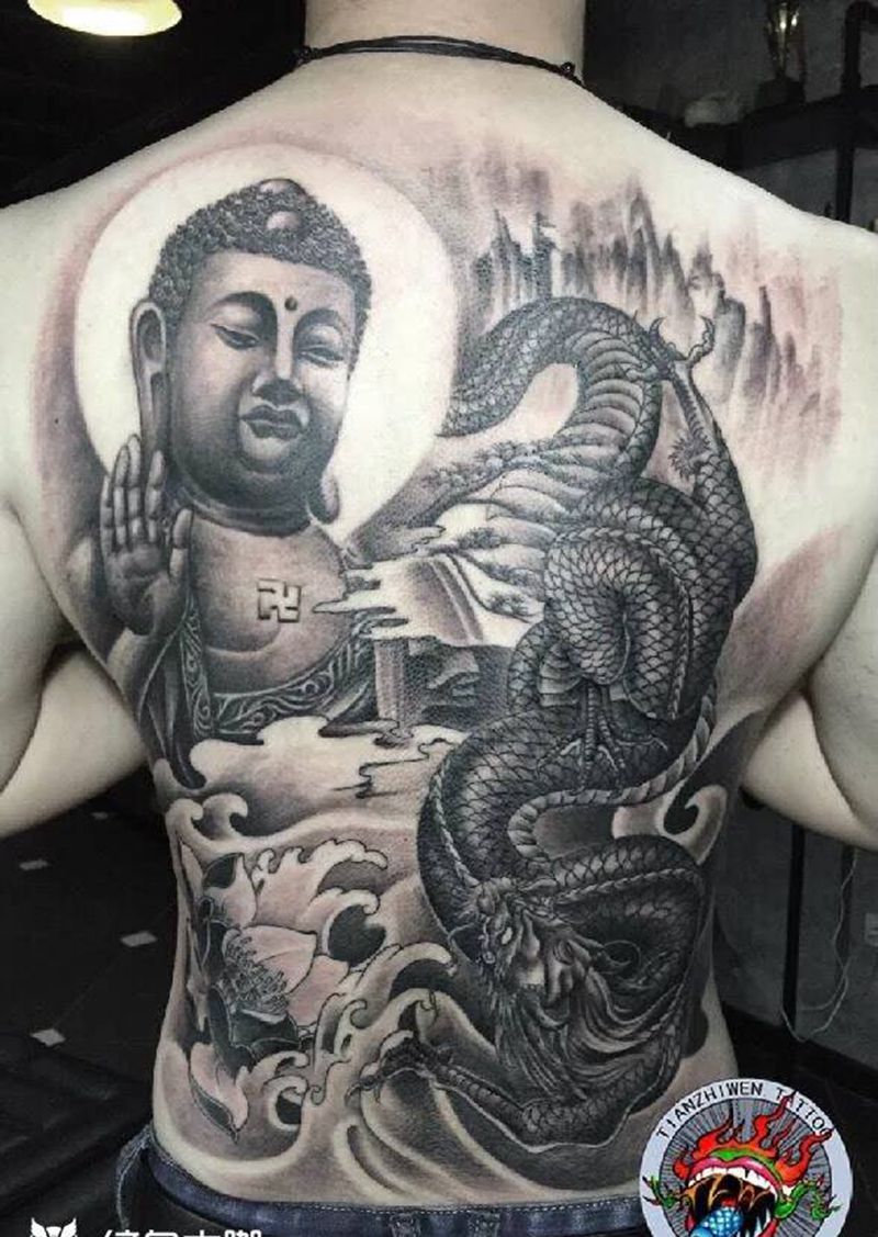 佛纹身图片