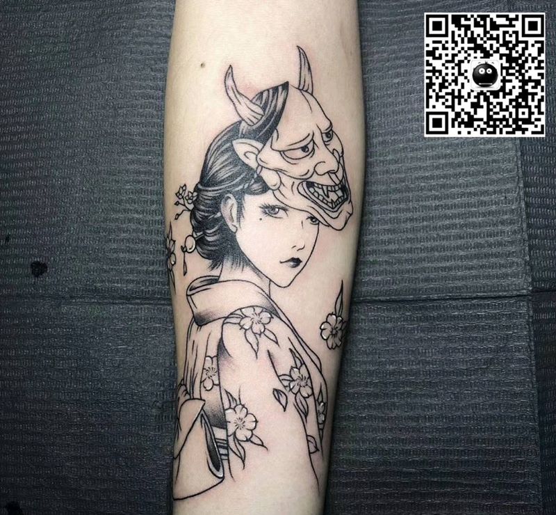 艺妓纹身图片_手臂纹身图案