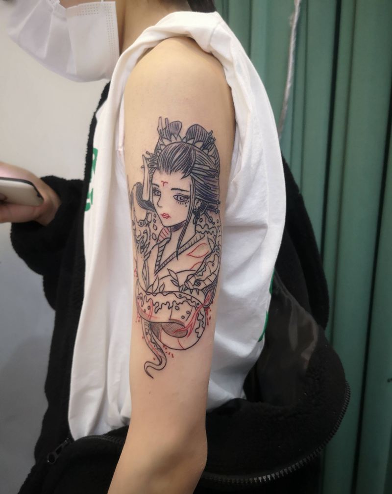 刺魂纹身作品更新纹身图片_背部老传统纹身图案