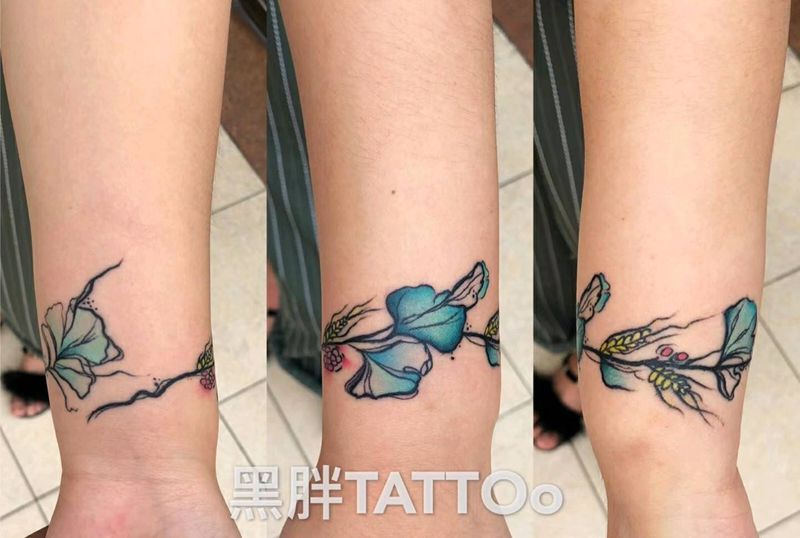 手环花纹身图片