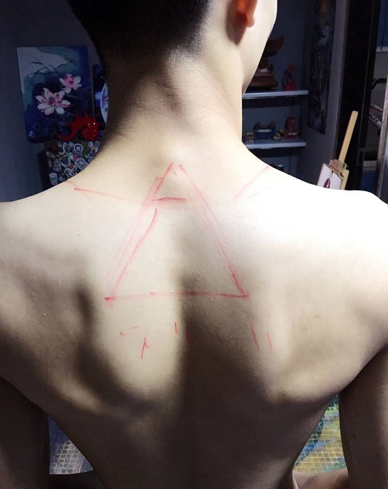 创意设计（笔触）纹身图片_成品手稿欧美字符原创时尚元素潮WEI纹身图案