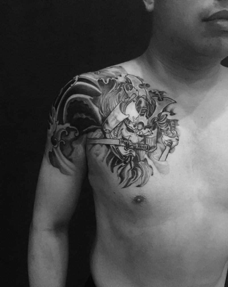 半胛武士纹身图片