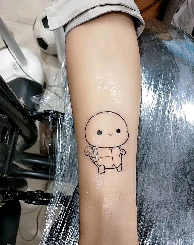 杰尼龟纹身图片_手臂纹身图案