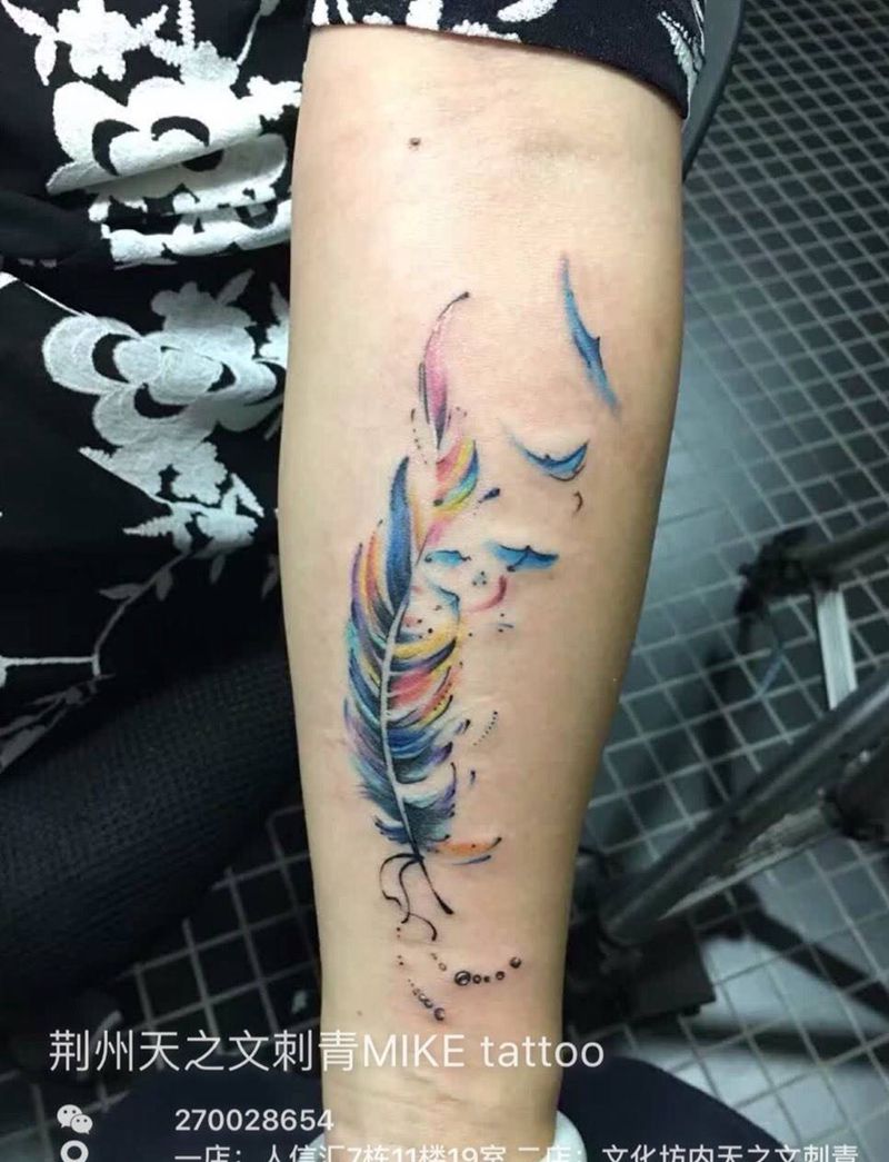 飞羽纹身图片