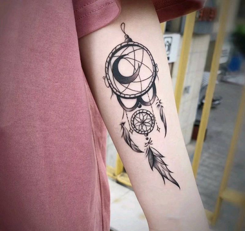 捕梦网纹身图片_手臂纹身图案