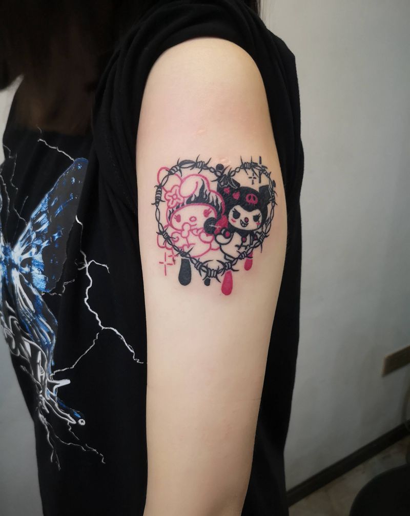 刺魂纹身作品更新纹身图片_手臂水彩纹身图案